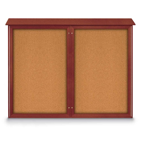 United Visual Products Single Door Enclosed Indoor Letterboard UV1124-BRONZE-BURGUNVL
